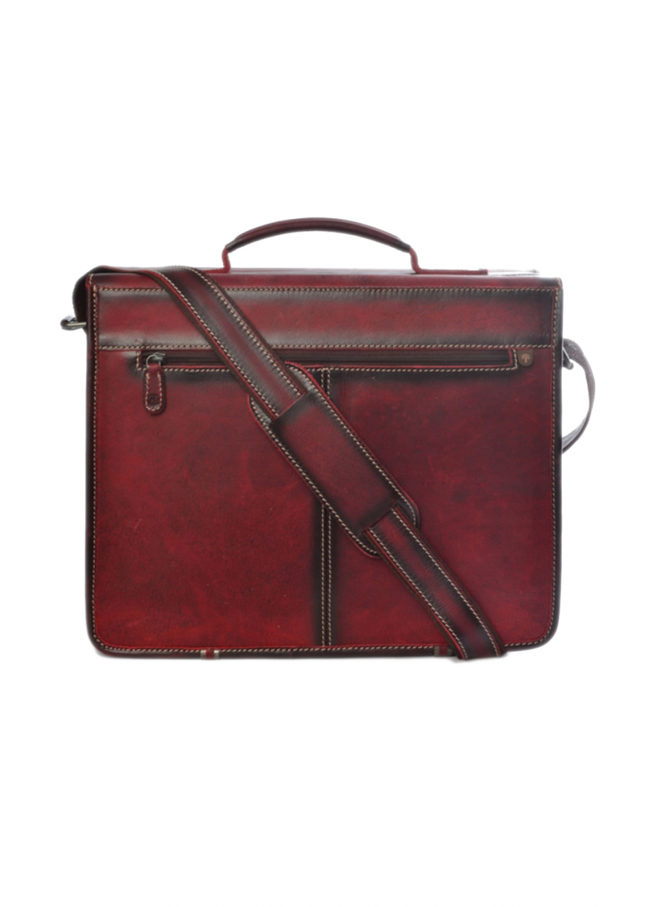 Leder Aktentasche XL rot