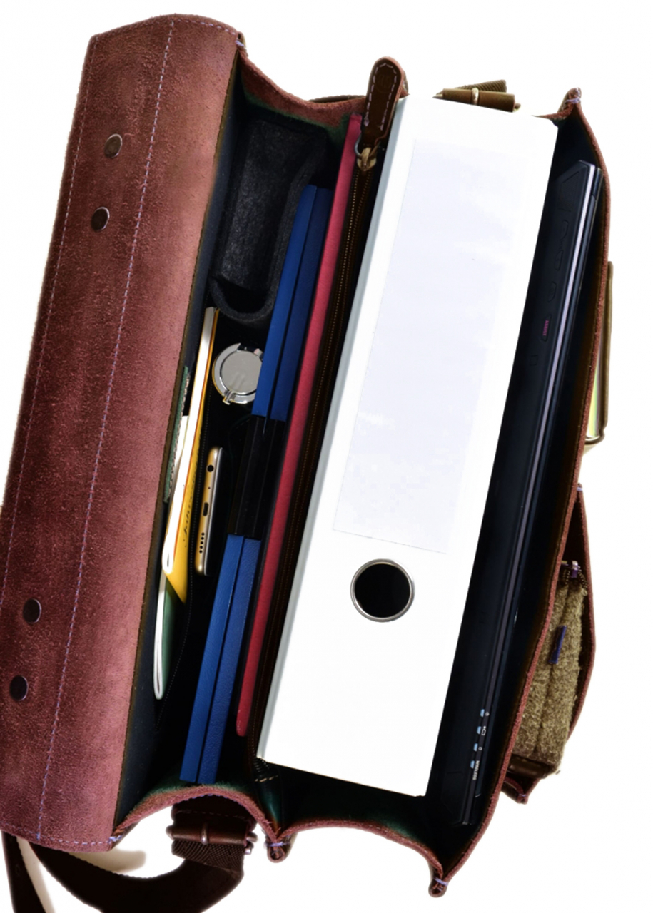 Leder Aktentasche XL rot