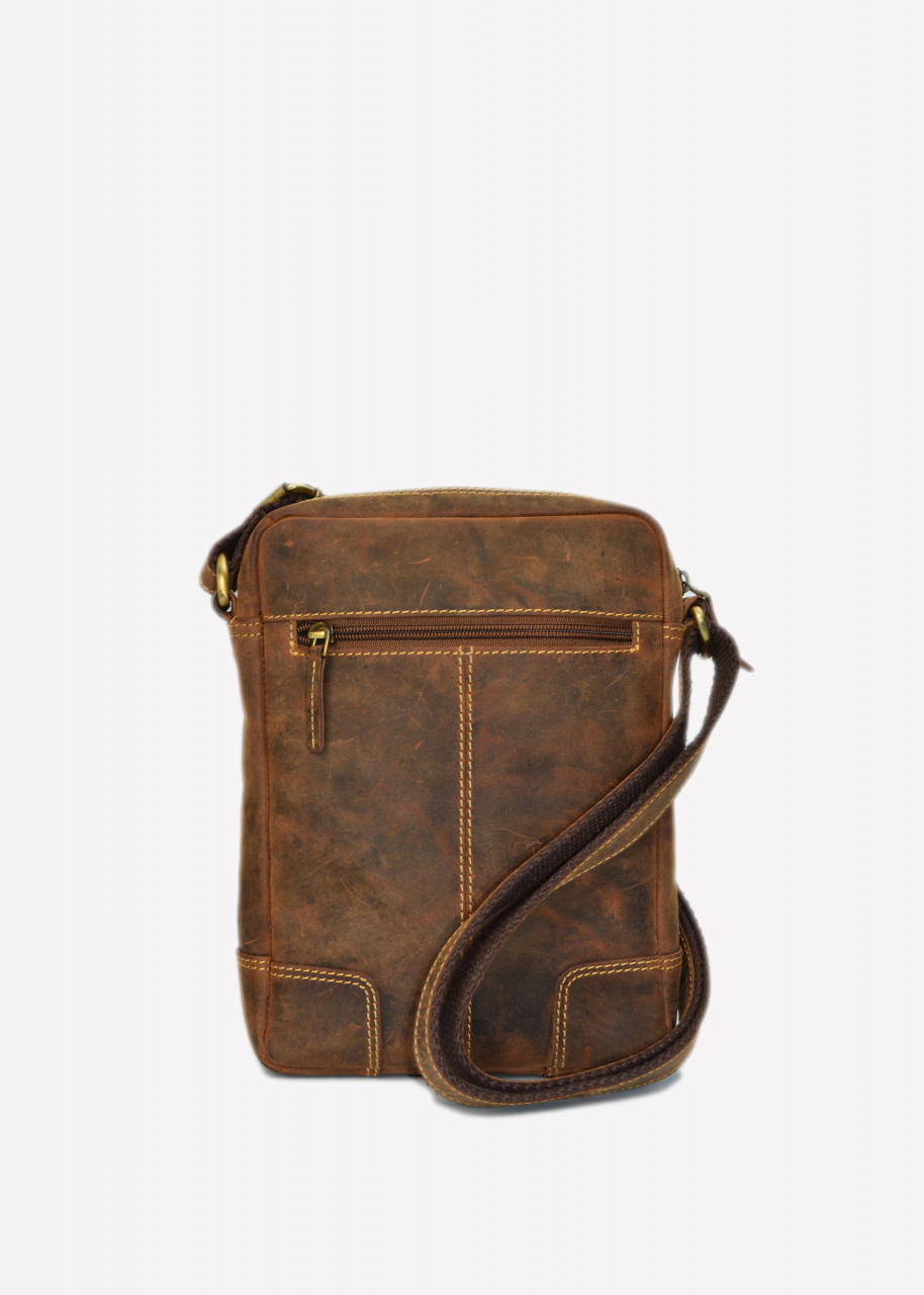 Vintage-Leder Herrentasche klein braun