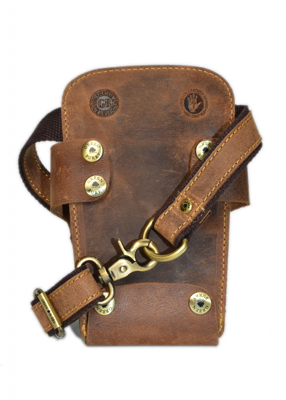 Vintage Friseur Gürteltasche vintage brown Leder