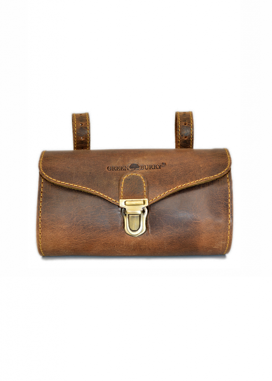 Vintage Fahrradtasche medium Leder