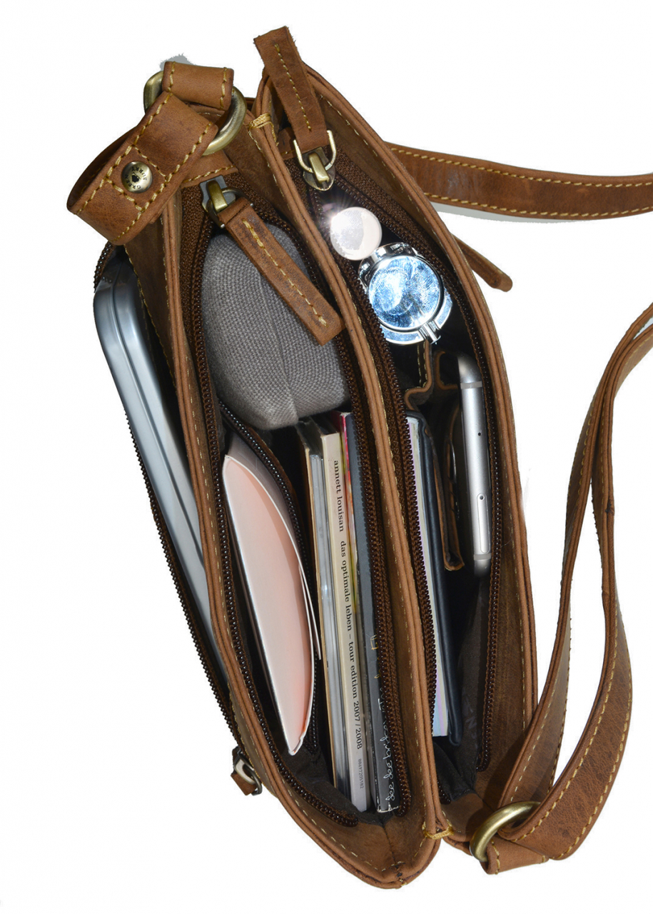 Vintage Umhängetasche Rindleder