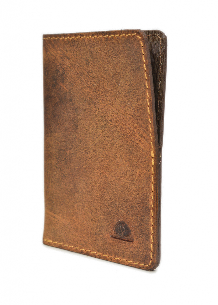 Vintage RFID Kartenhülle Rindleder brown
