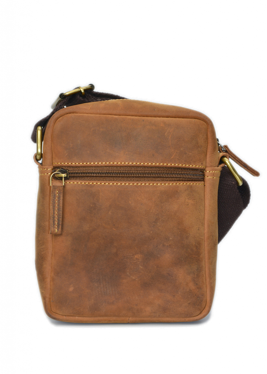 Vintage-Leder Umhängetasche TRAVEL I, braun