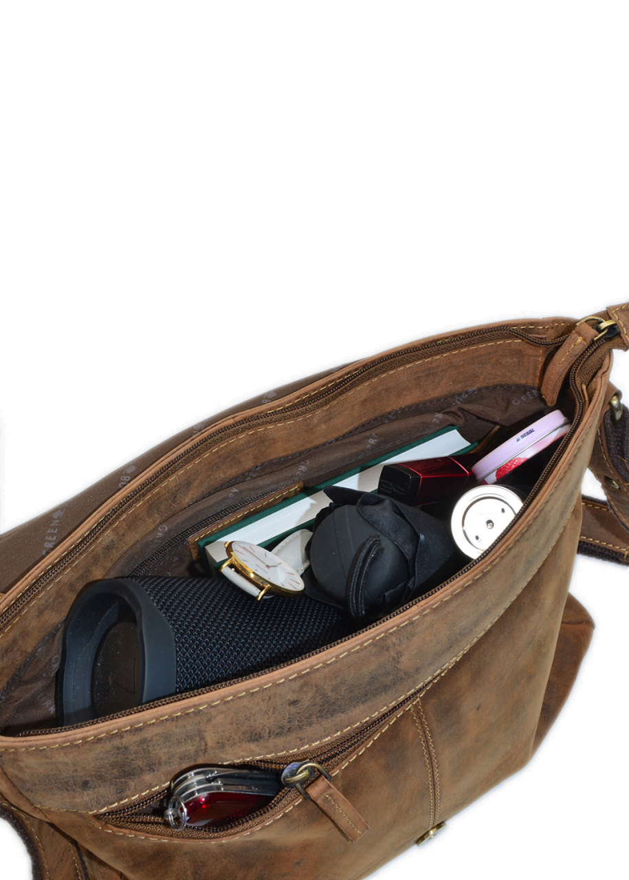 Vintage-Leder Umhängetasche, braun