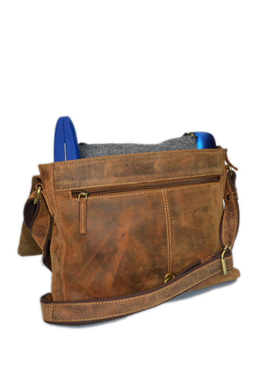 Vintage-Leder Umhängetasche, braun