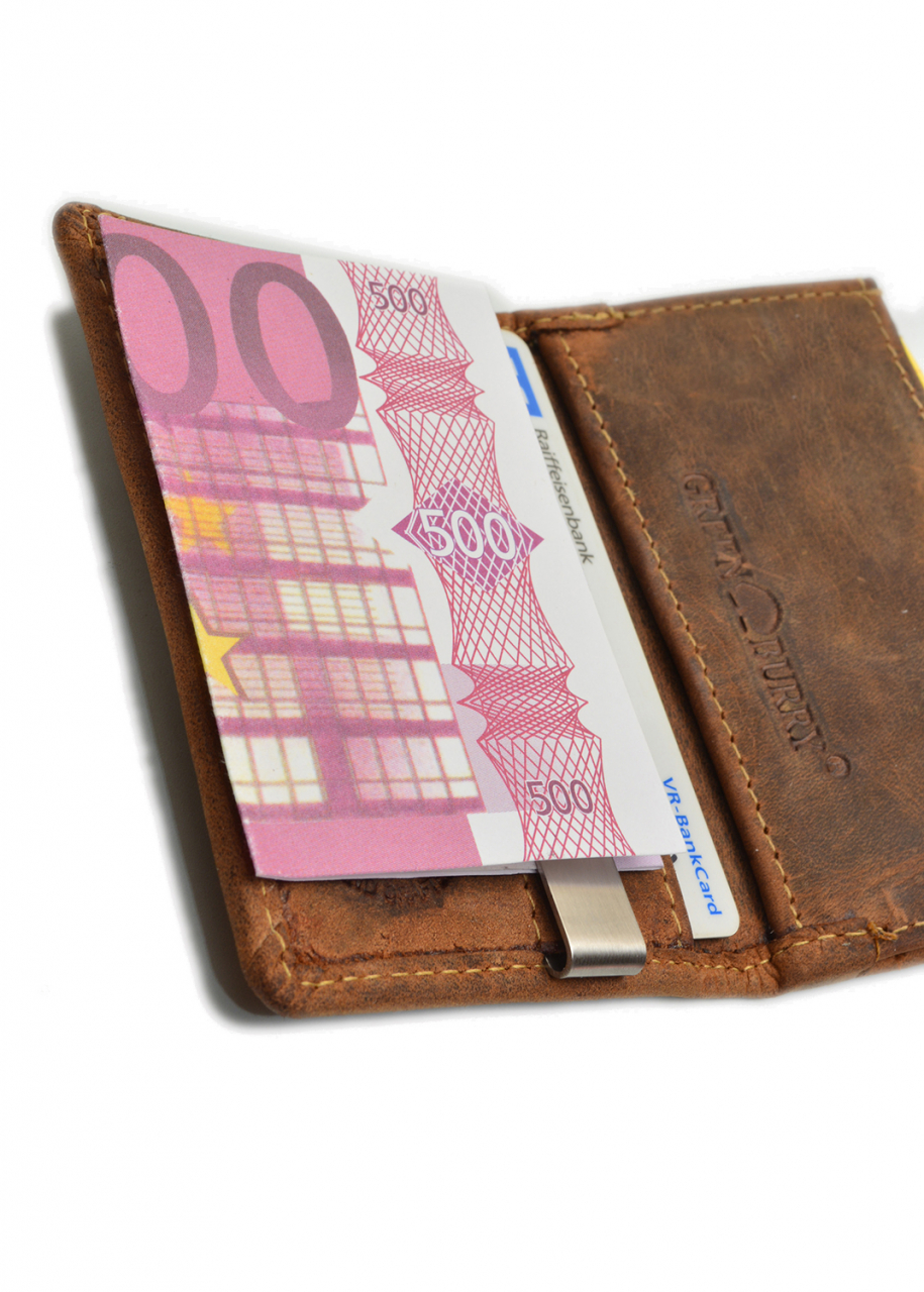 Vintage Card-Clip Case RFID brown