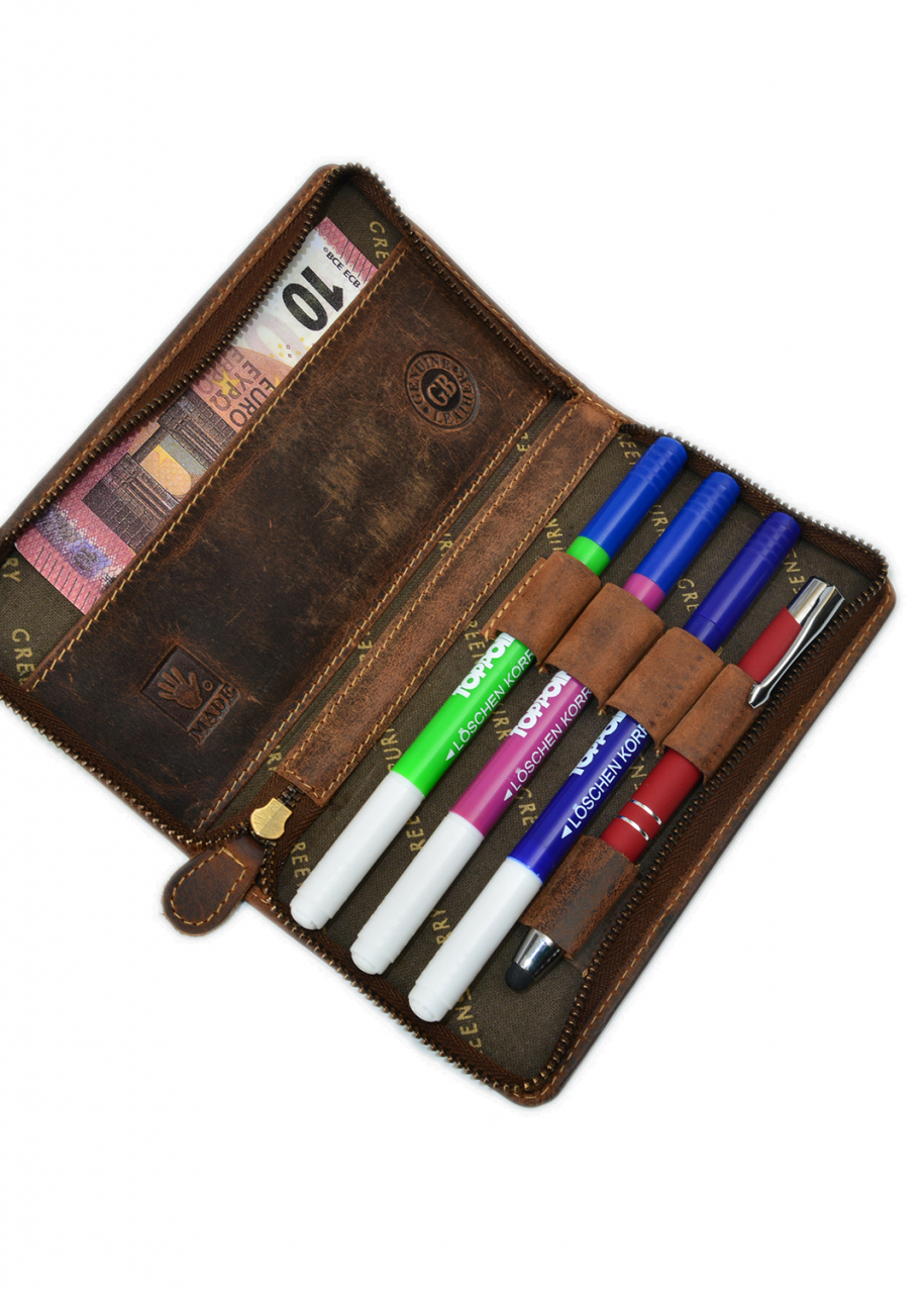 Vintage RV-Stiftemappe brown Leder