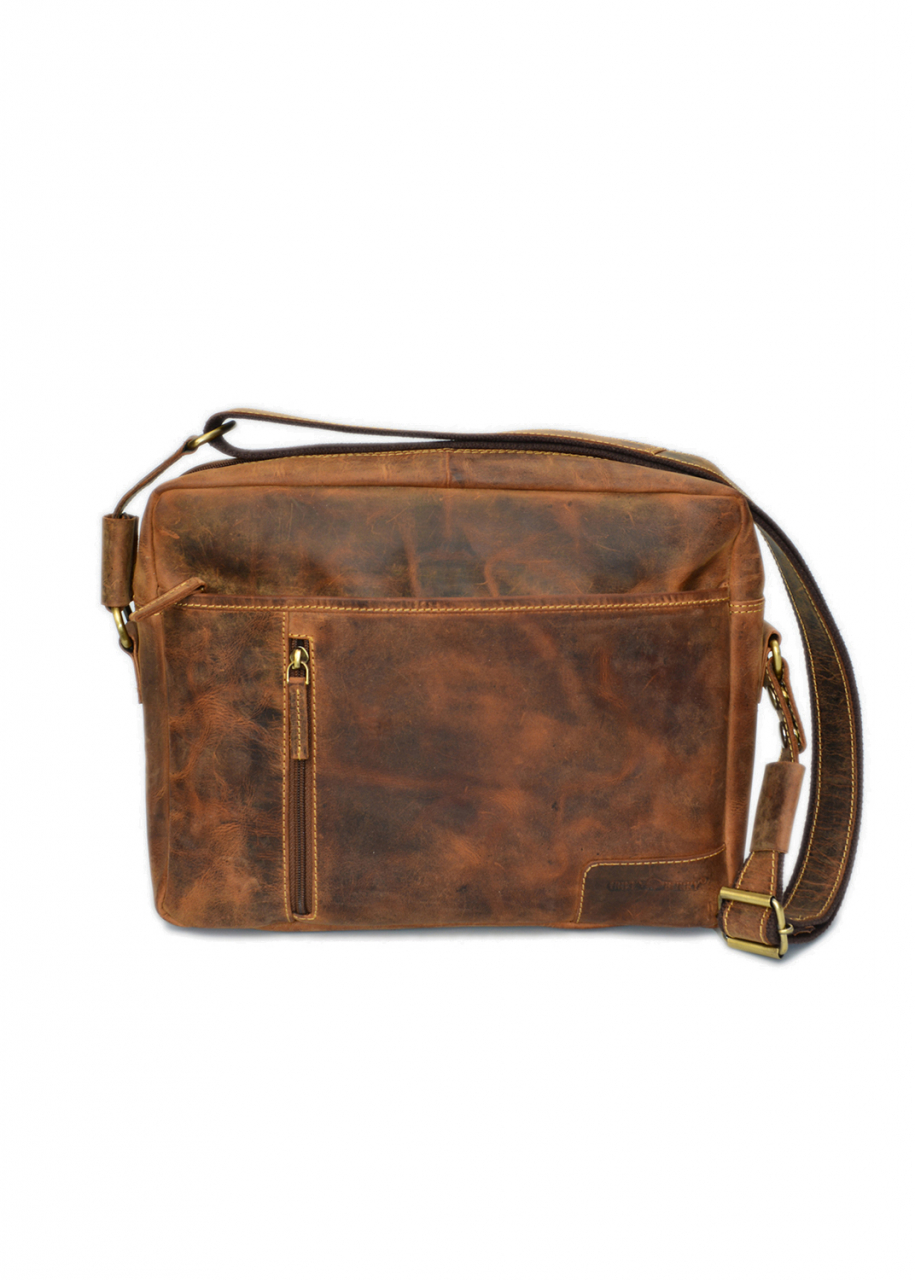 Vintage-Leder Umhängetasche, braun