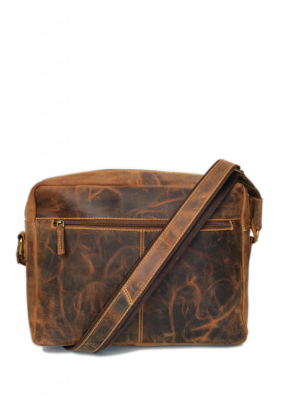 Vintage-Leder Umhängetasche, braun