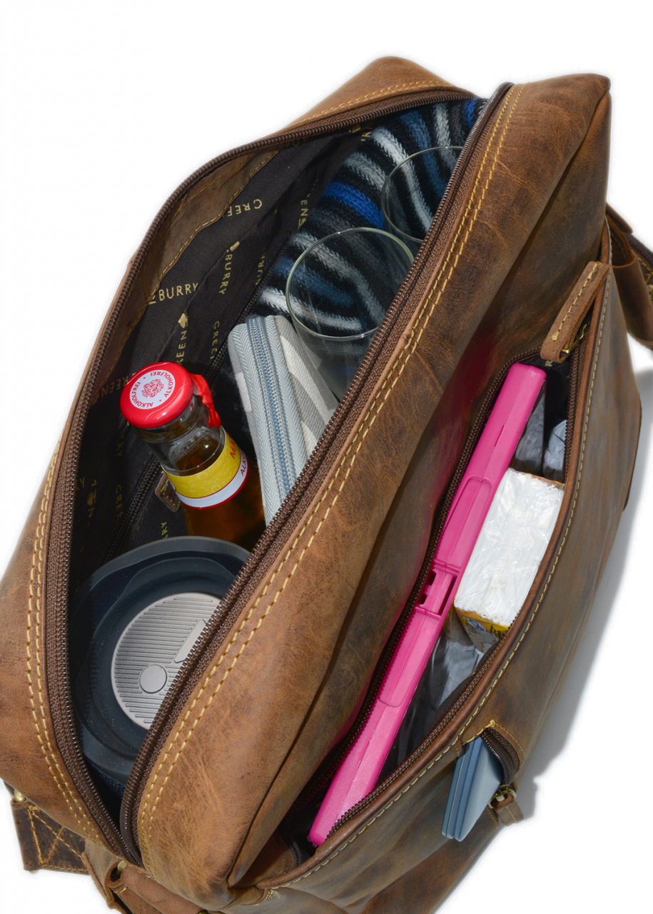 Vintage-Leder Umhängetasche, braun