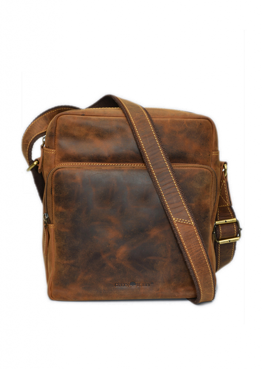 Vintage-Leder Umhängetasche, braun