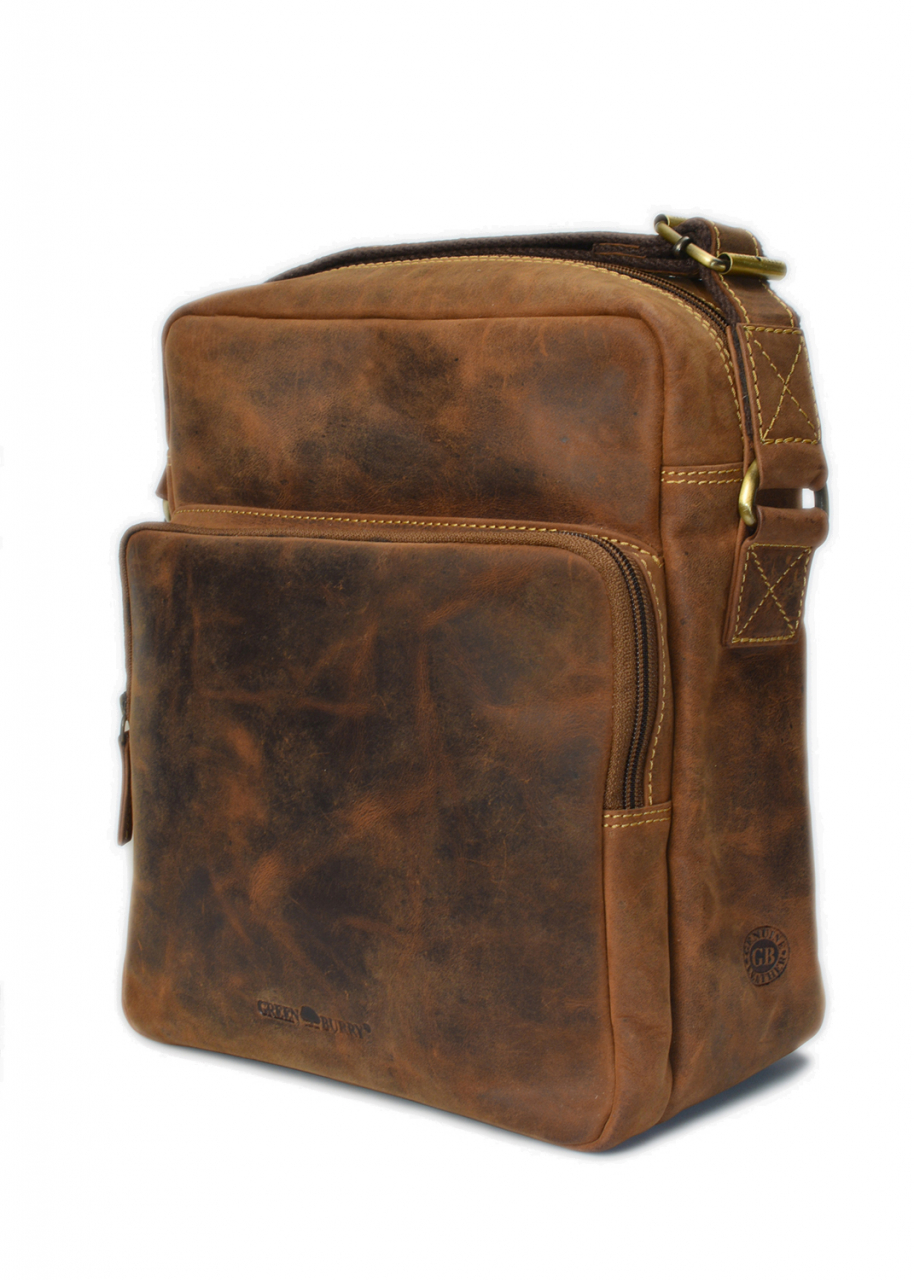 Vintage-Leder Umhängetasche, braun