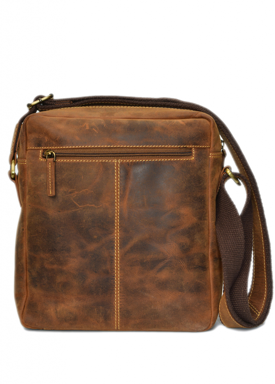 Vintage-Leder Umhängetasche, braun