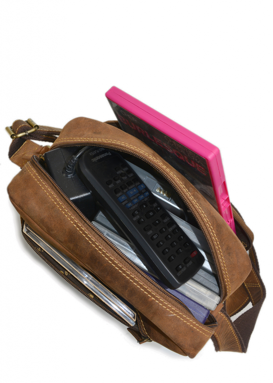 Vintage-Leder Umhängetasche, braun