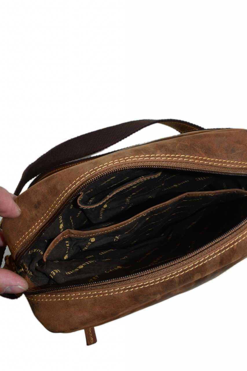 Vintage-Leder Umhängetasche, braun
