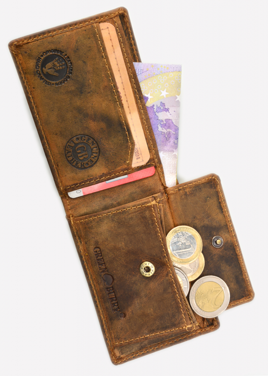 Vintage super mini Scheintasche flat Leder brown