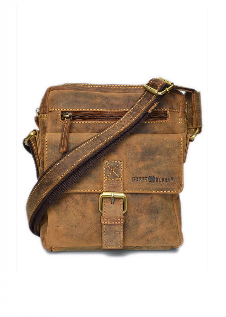 Vintage-Leder Umhängetasche braun