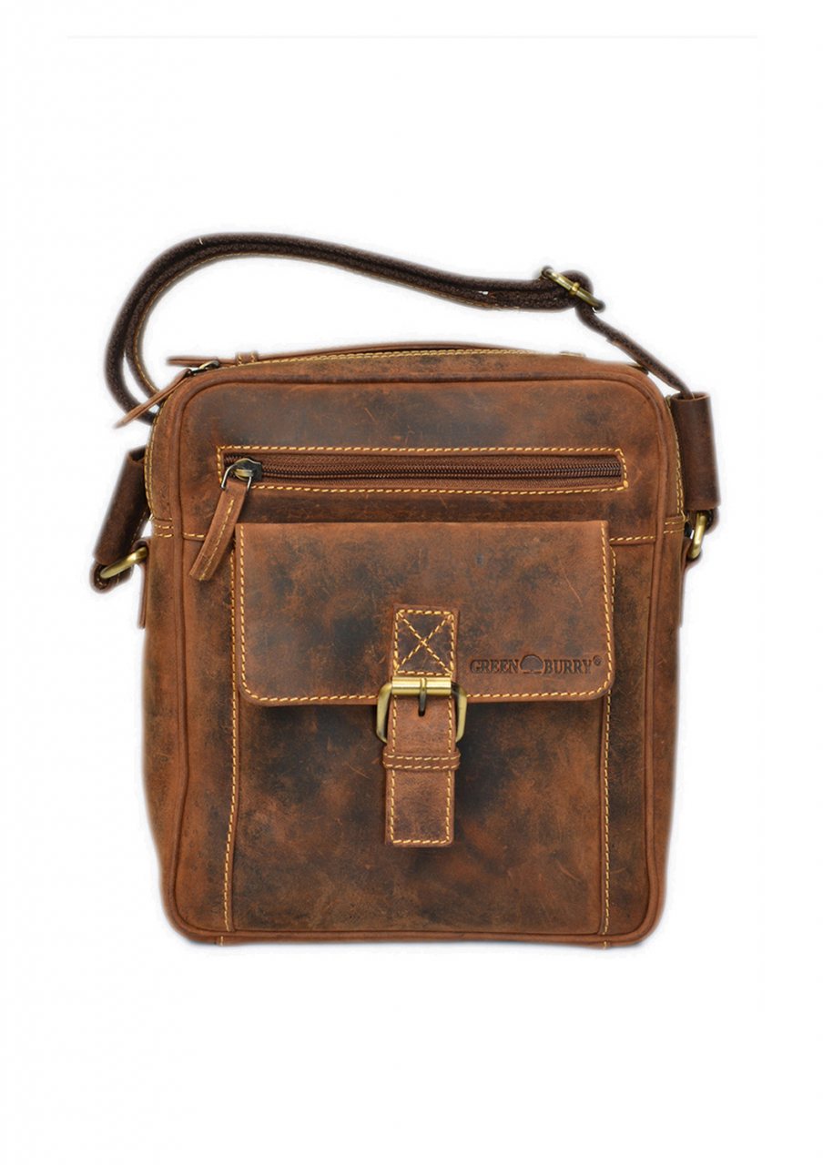 Vintage-Leder Umhängetasche, braun