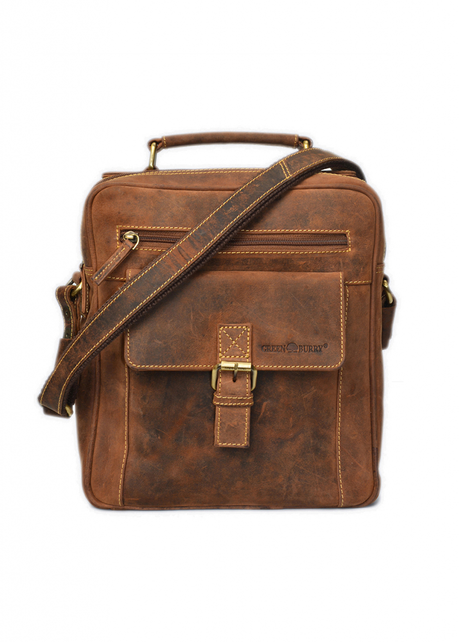 Vintage-Leder Umhängetasche braun