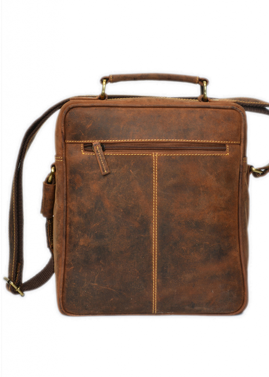 Vintage-Leder Umhängetasche braun