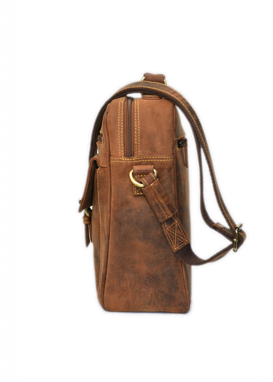 Vintage-Leder Umhängetasche braun