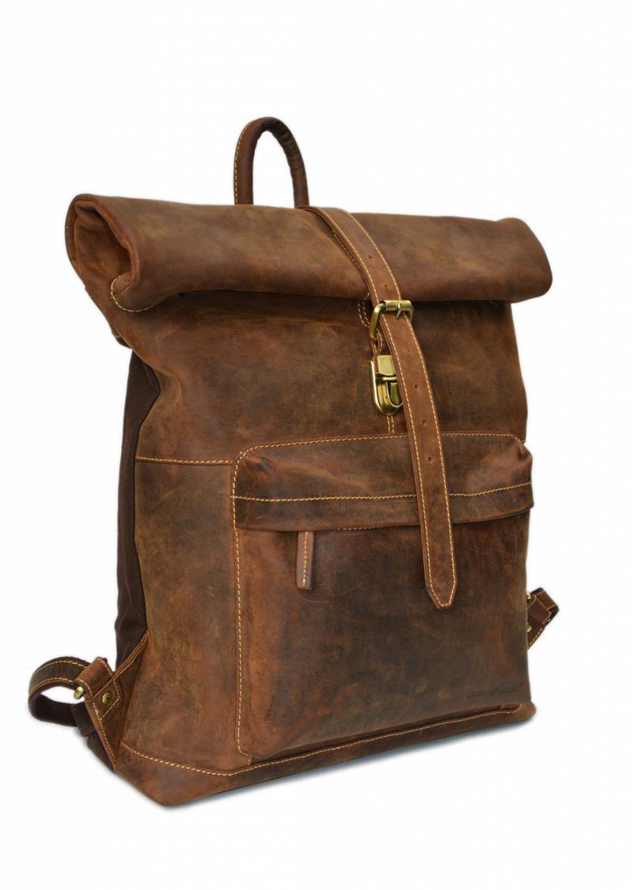 Vintage-Leder Rucksack braun