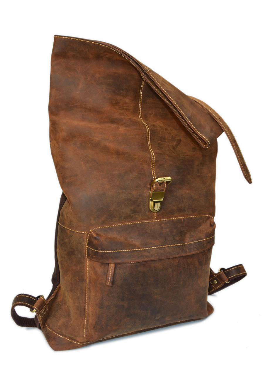 Vintage-Leder Rucksack braun