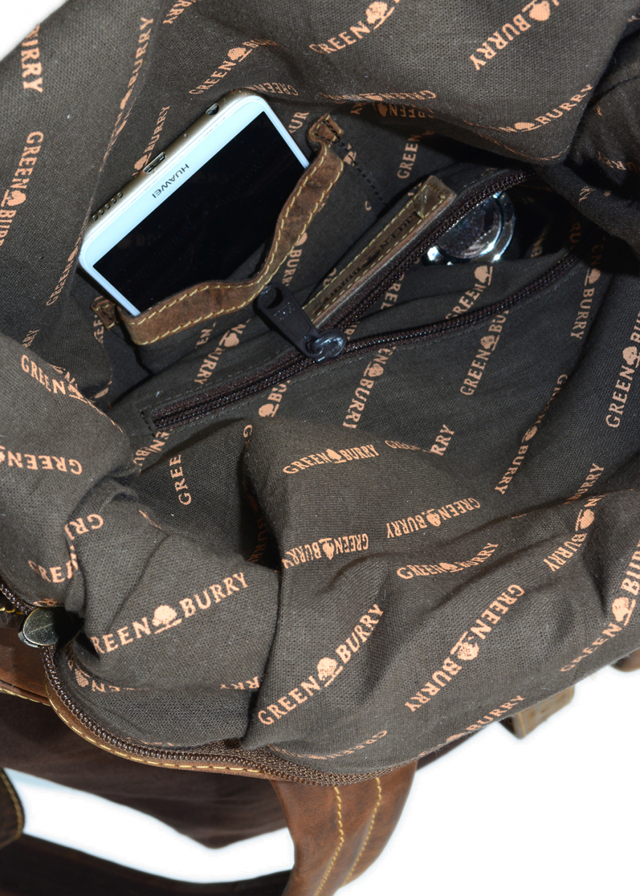 Vintage-Leder Rucksack braun