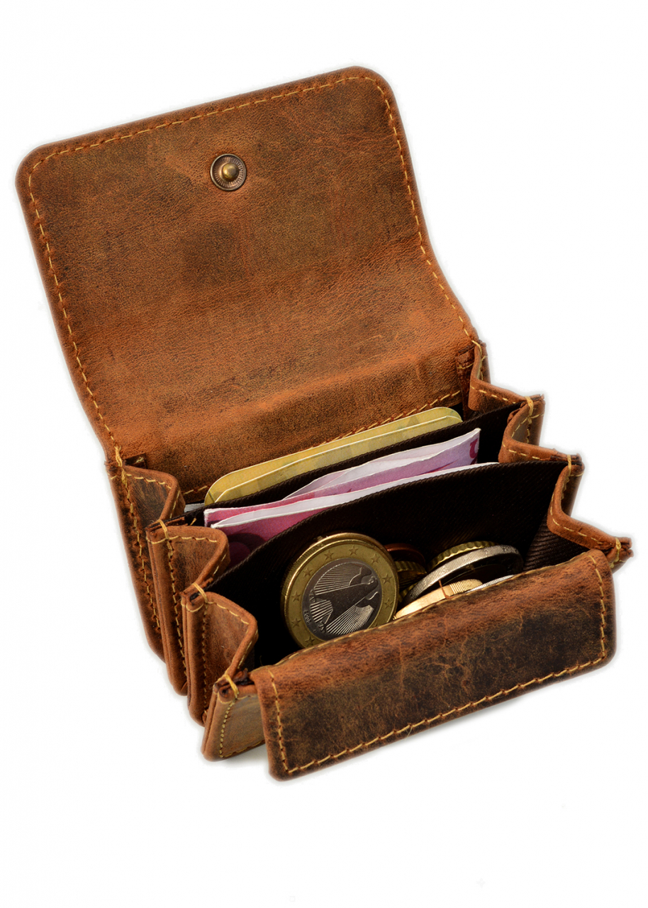 Vintage original Minibörse brown Leder