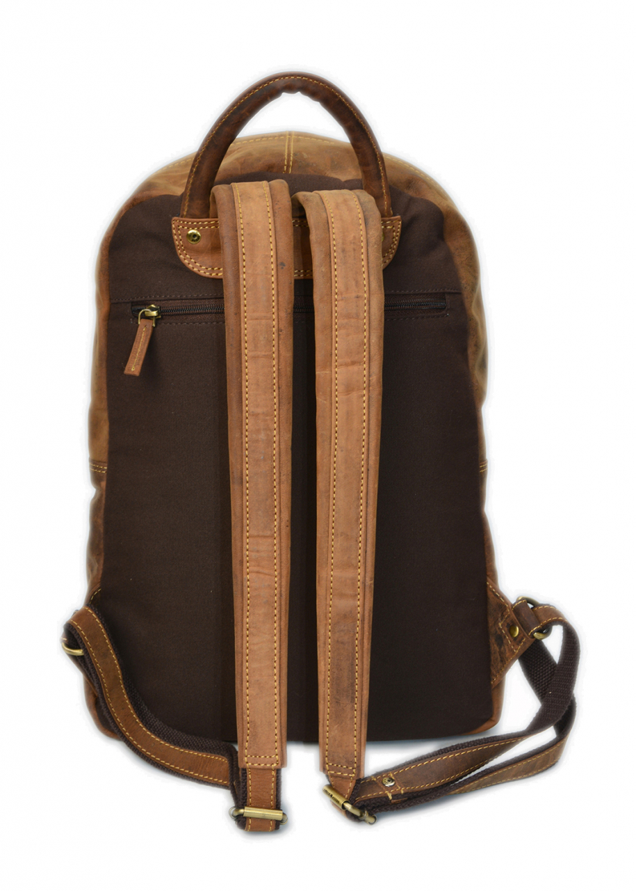 Vintage Backpack Zip around Leder