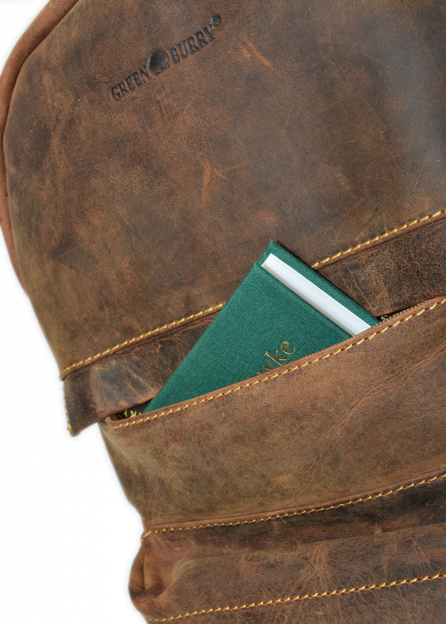 Vintage Backpack Zip around Leder