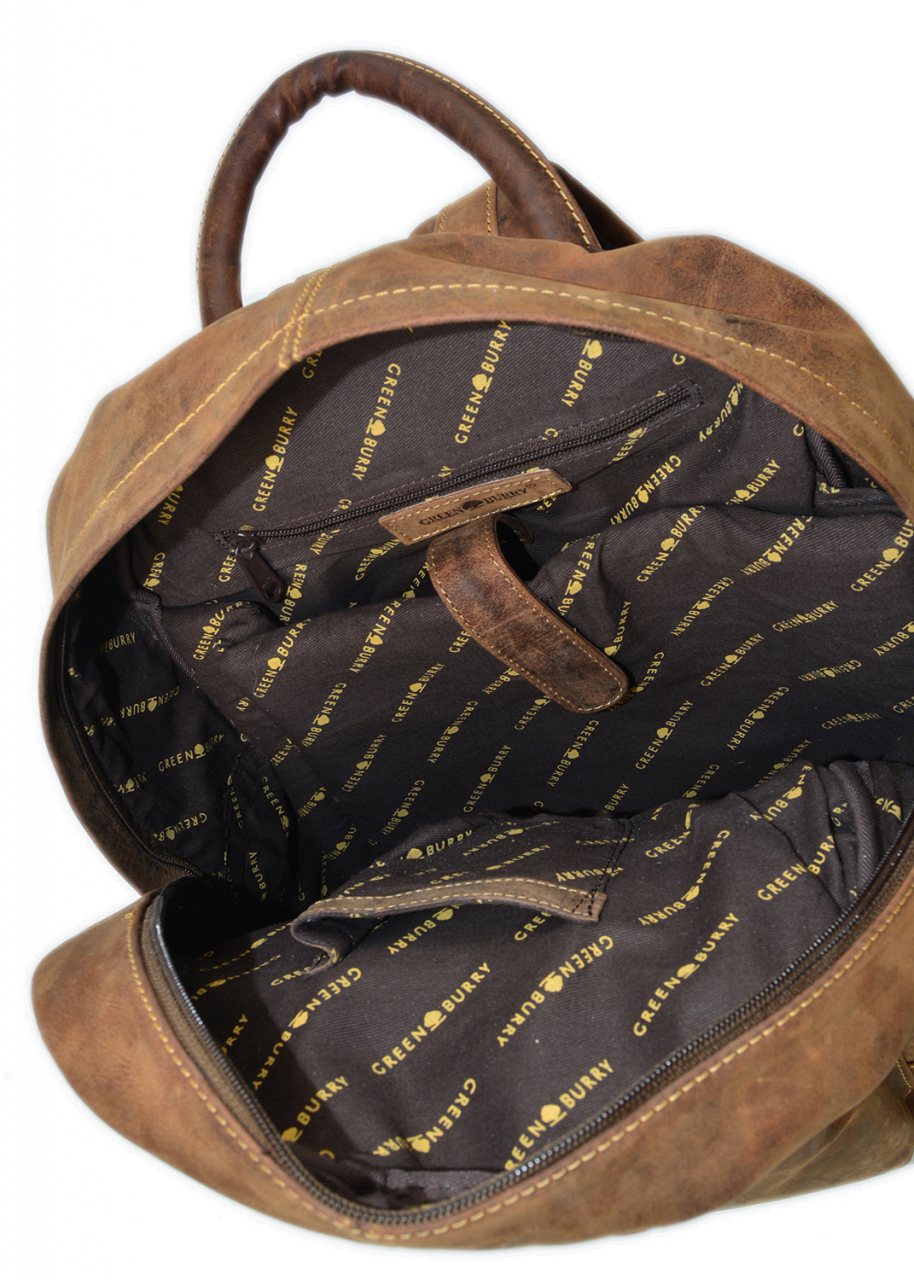 Vintage Backpack Zip around Leder