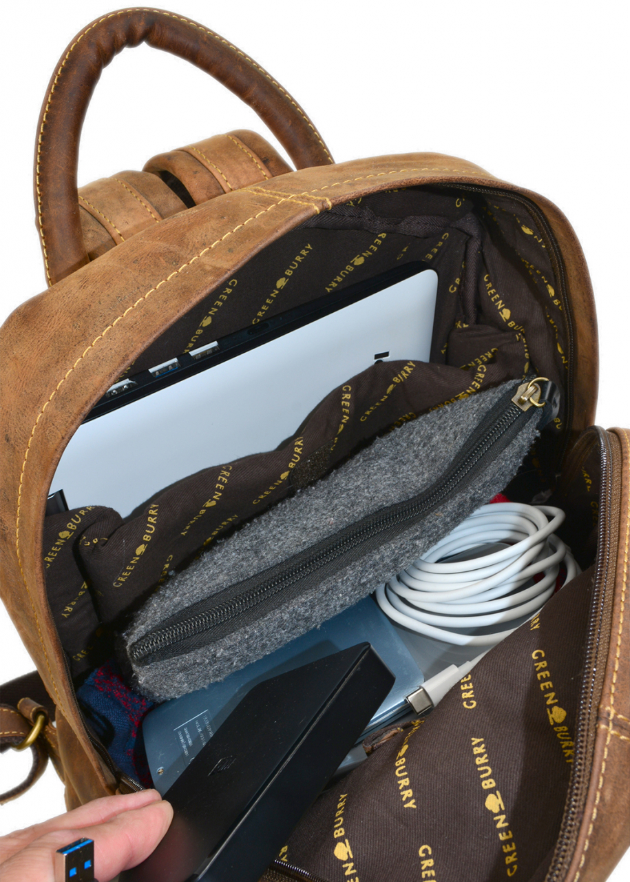 Vintage Backpack Zip around Leder