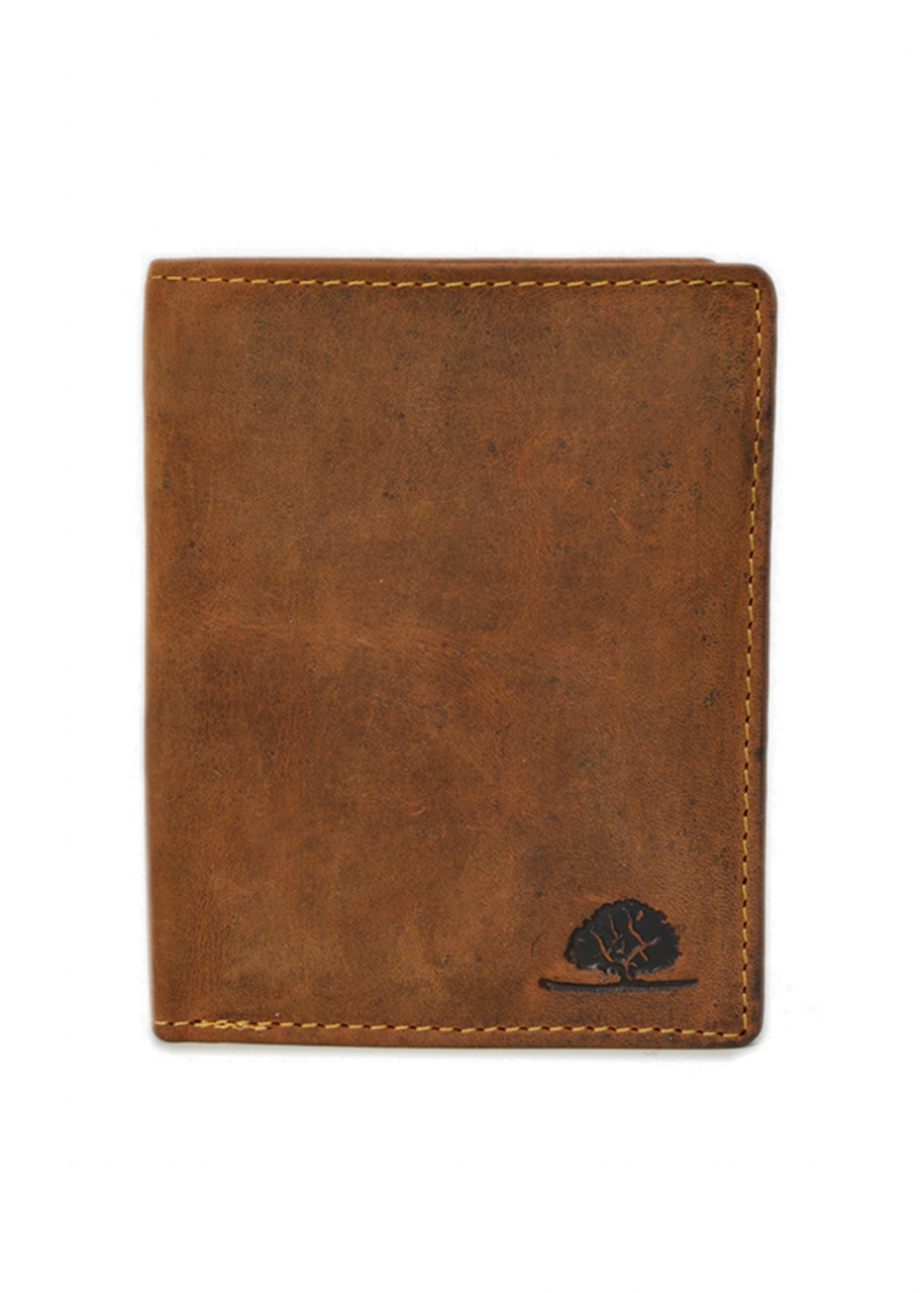 Vintage-Leder Geldbörse Hochformat, braun