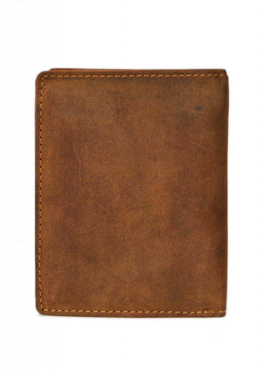 Vintage-Leder Geldbörse Hochformat, braun