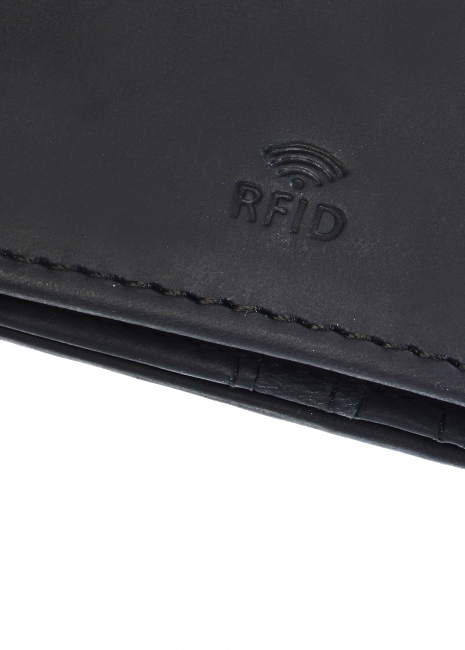 Vintage RFID Kombibörse 2tlg. black Leder