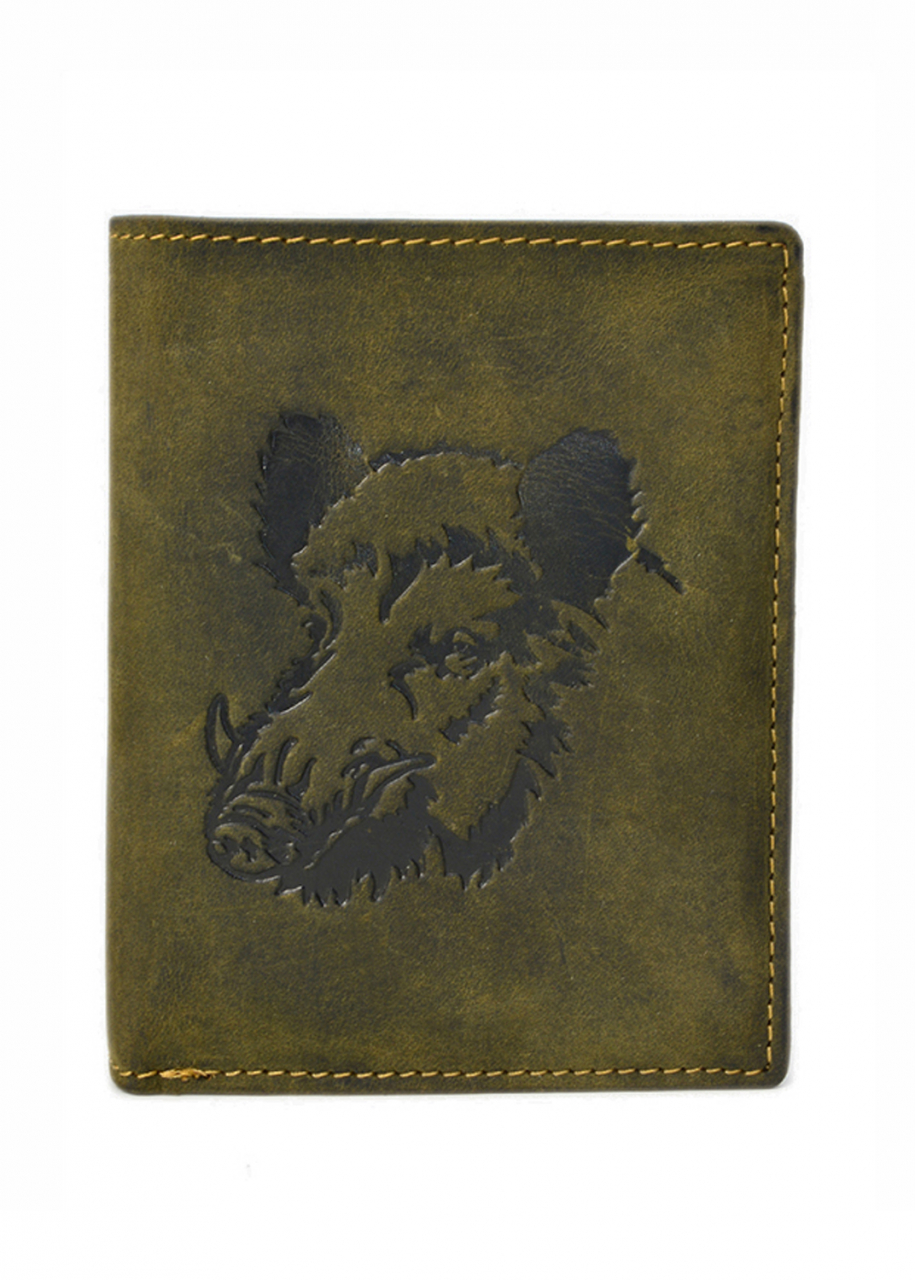 Vintage Animal Collection Wild Boar oliv Leder
