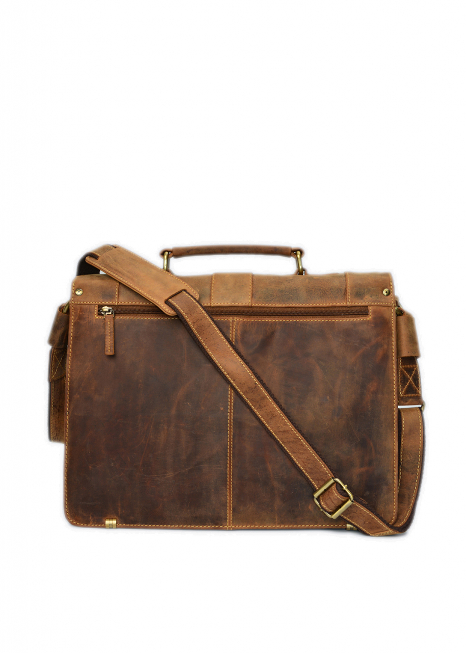 Vintage-Leder Aktentasche braun