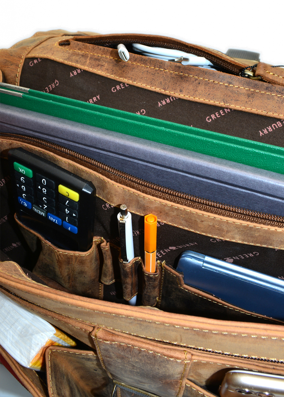 Vintage-Leder Aktentasche braun