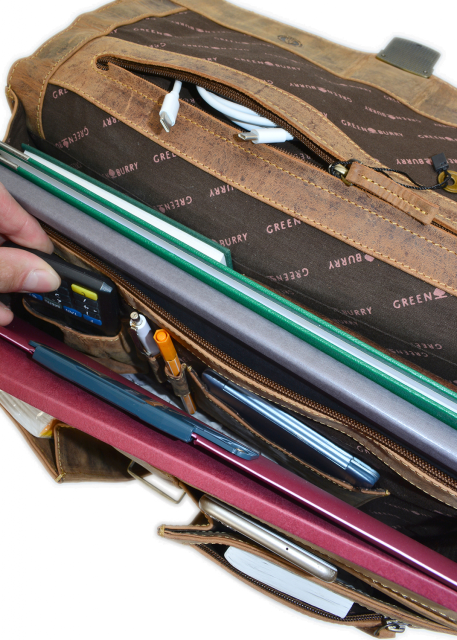 Vintage-Leder Aktentasche braun