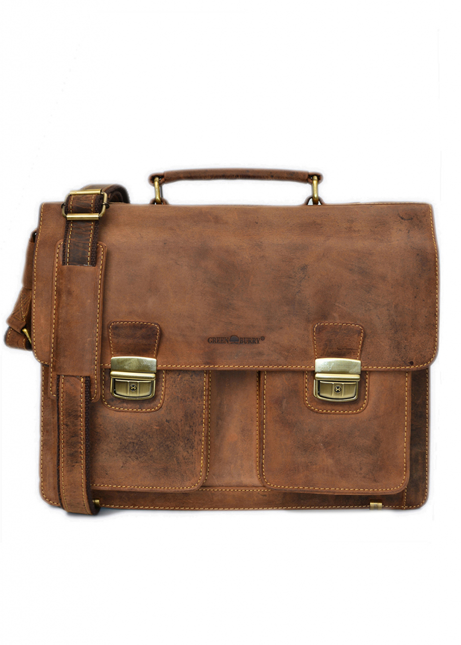 Vintage-Leder Aktentasche, braun