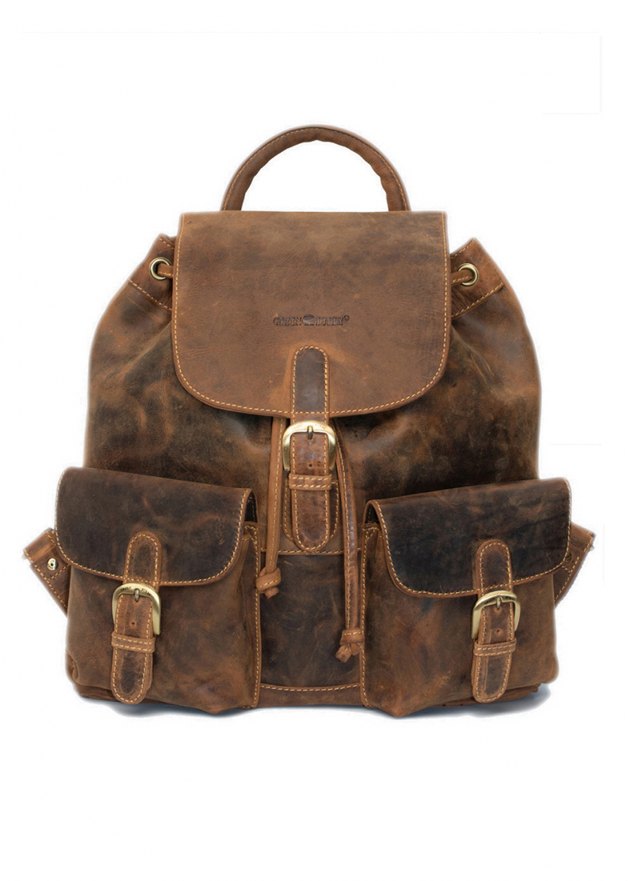 Vintage-Leder Rucksack braun