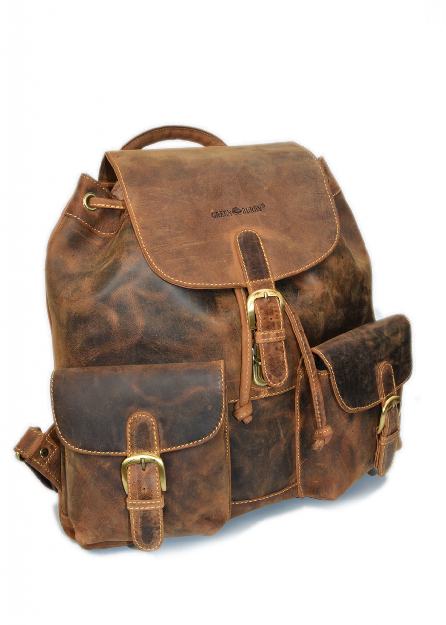 Vintage-Leder Rucksack braun