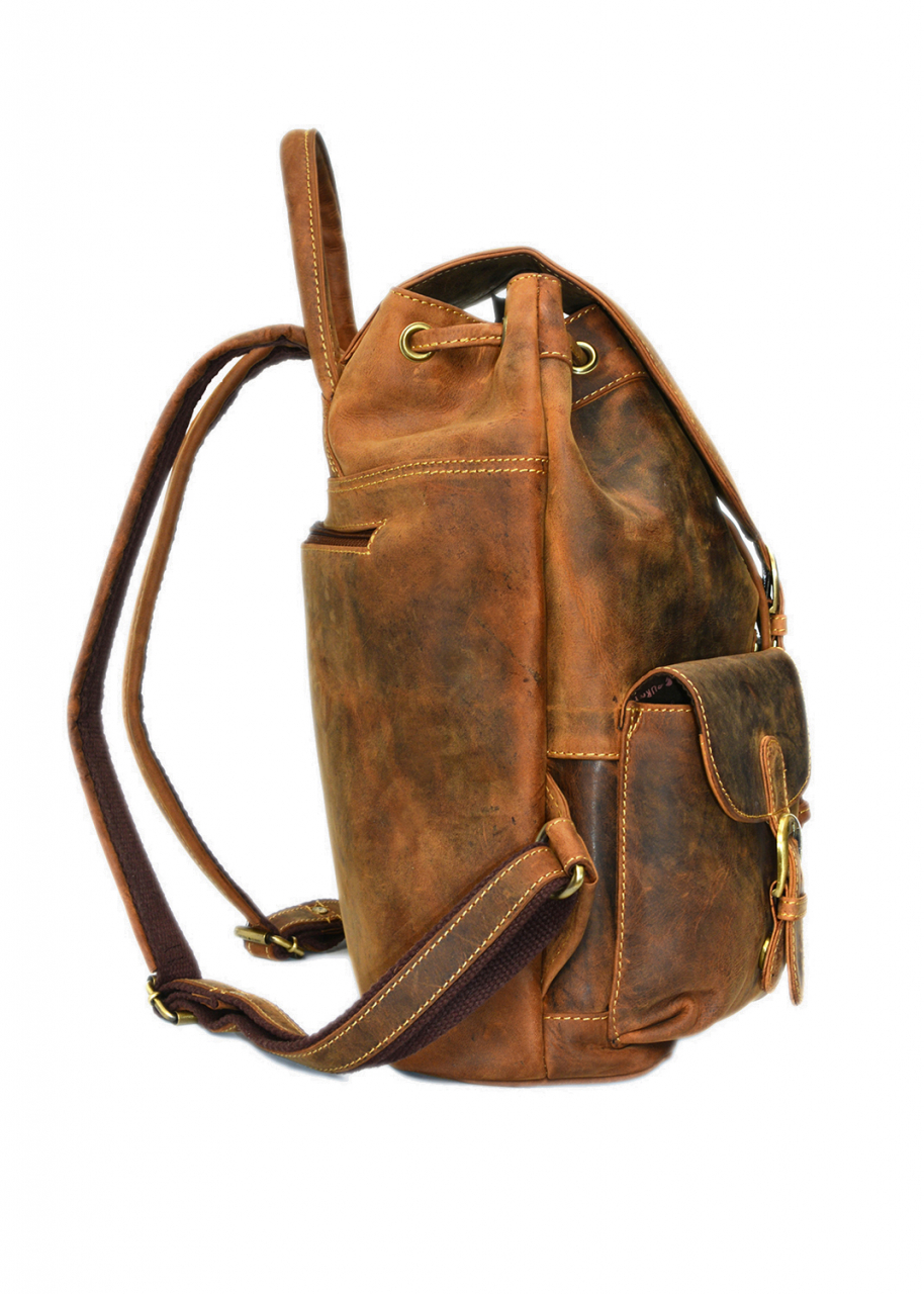Vintage-Leder Rucksack braun