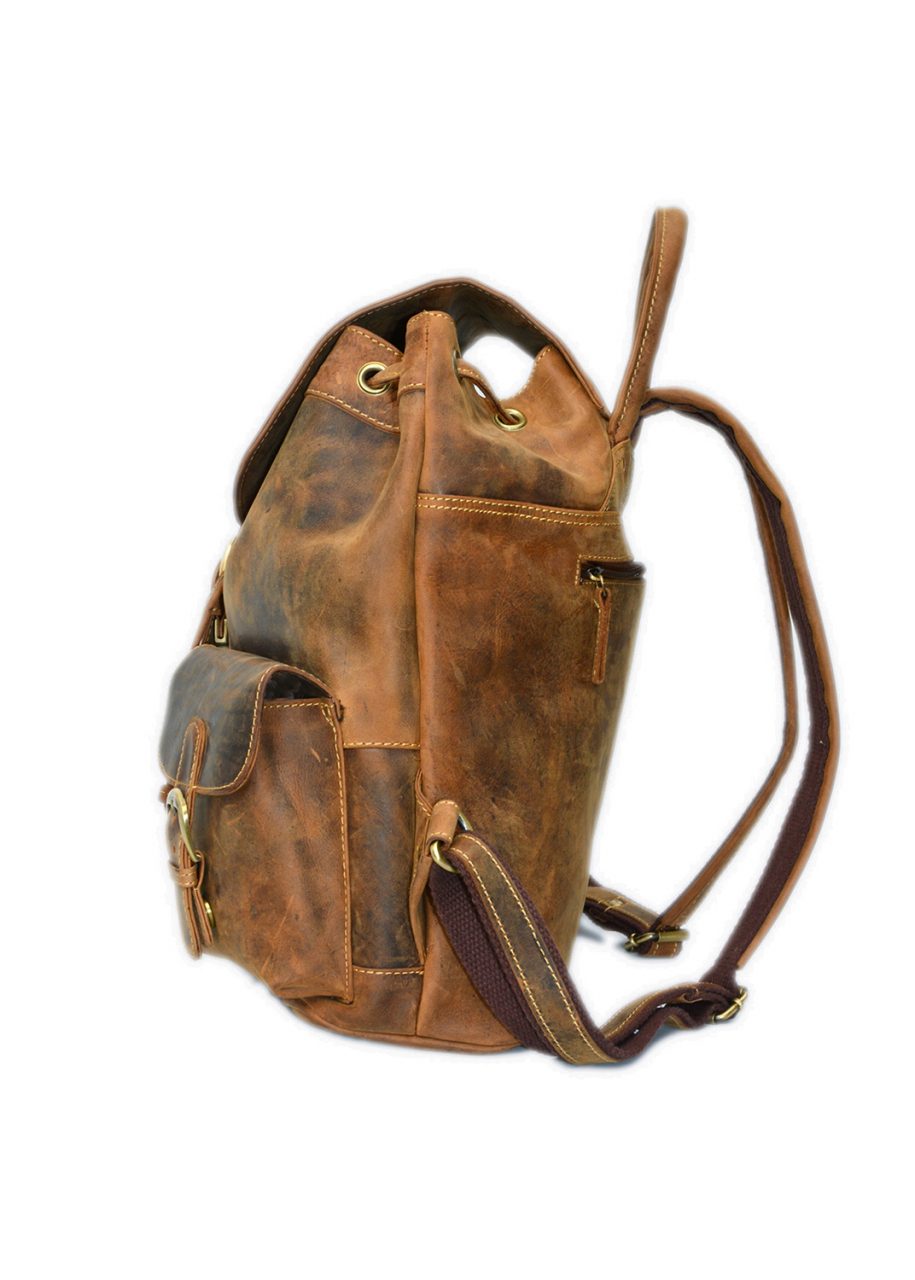 Vintage-Leder Rucksack braun