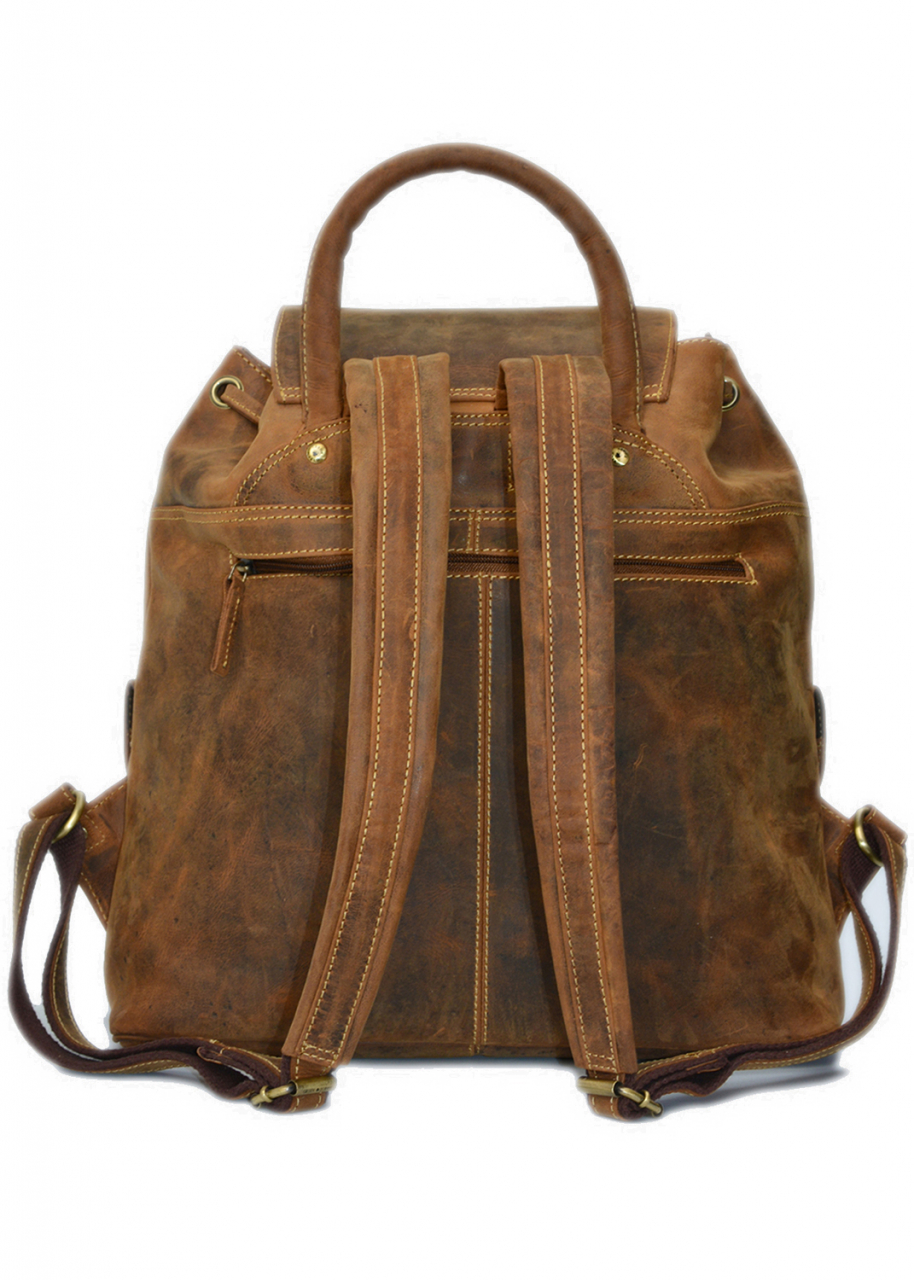 Vintage-Leder Rucksack braun