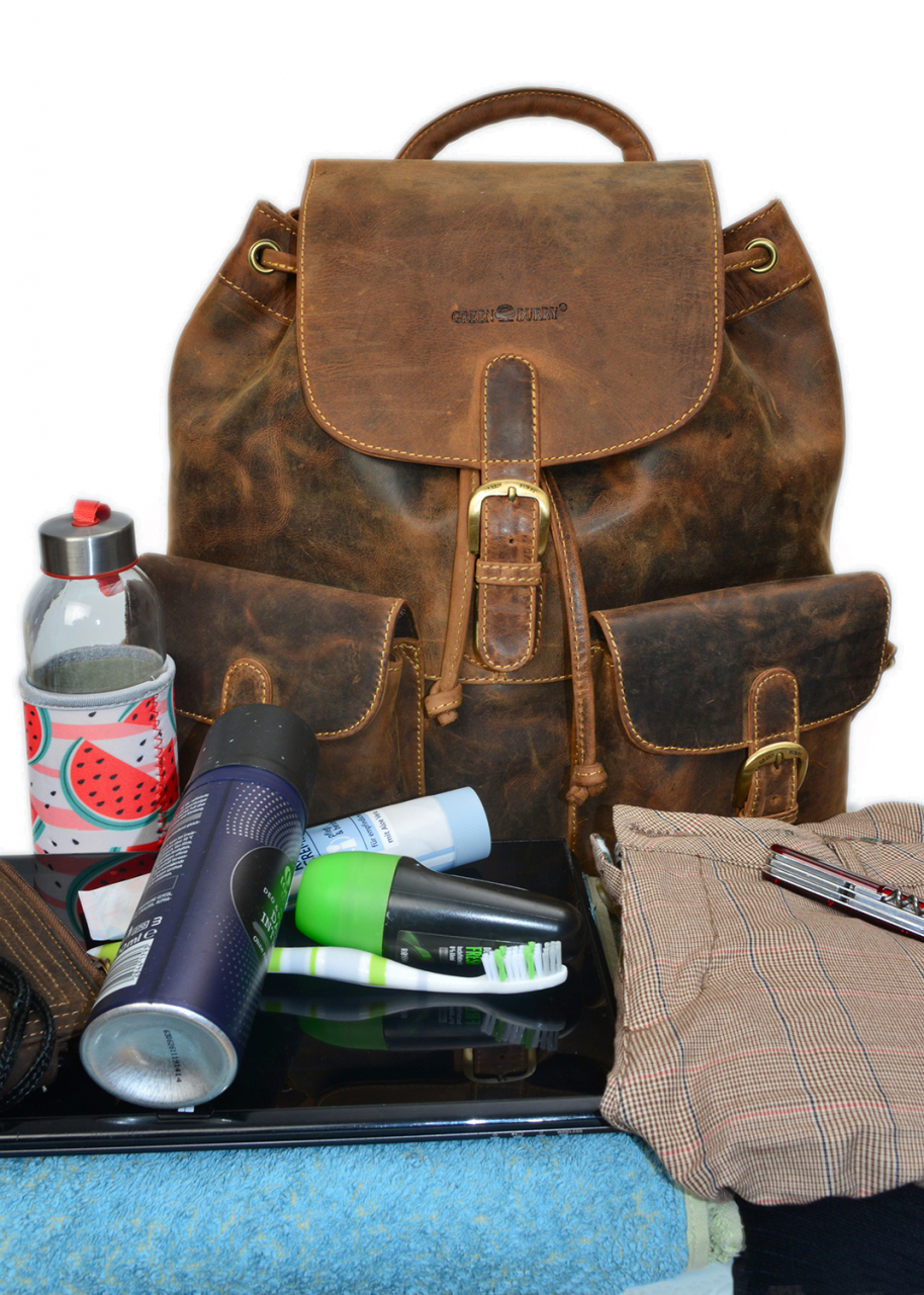 Vintage-Leder Rucksack braun