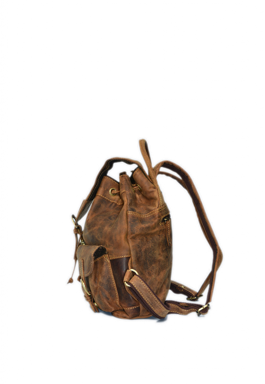 Vintage-Leder Rucksack, braun