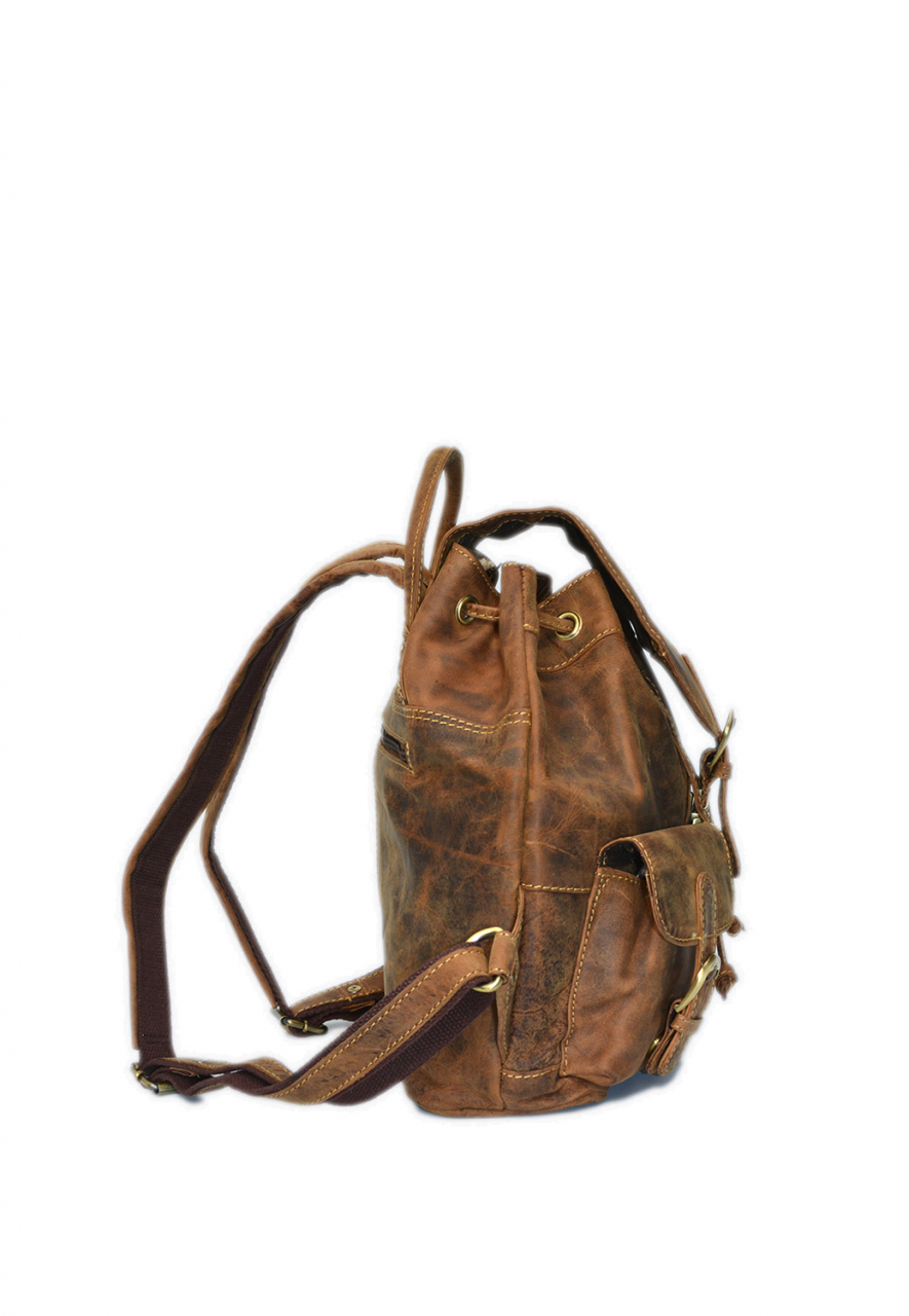 Vintage-Leder Rucksack, braun